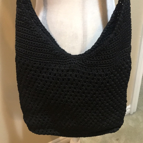 THE SAK- Black Woven 5 Pocket Shoulder Bag - Picture 6 of 14